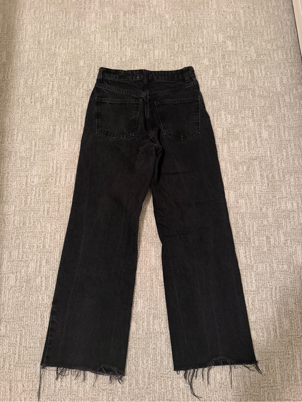 Zara High-Rise Wide-Leg Jeans - Black - Picture 4 of 4